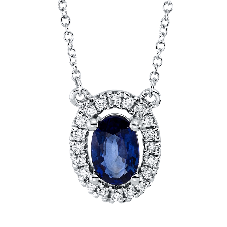 Collier 18 kt WG, mit ZÖ 40 cm