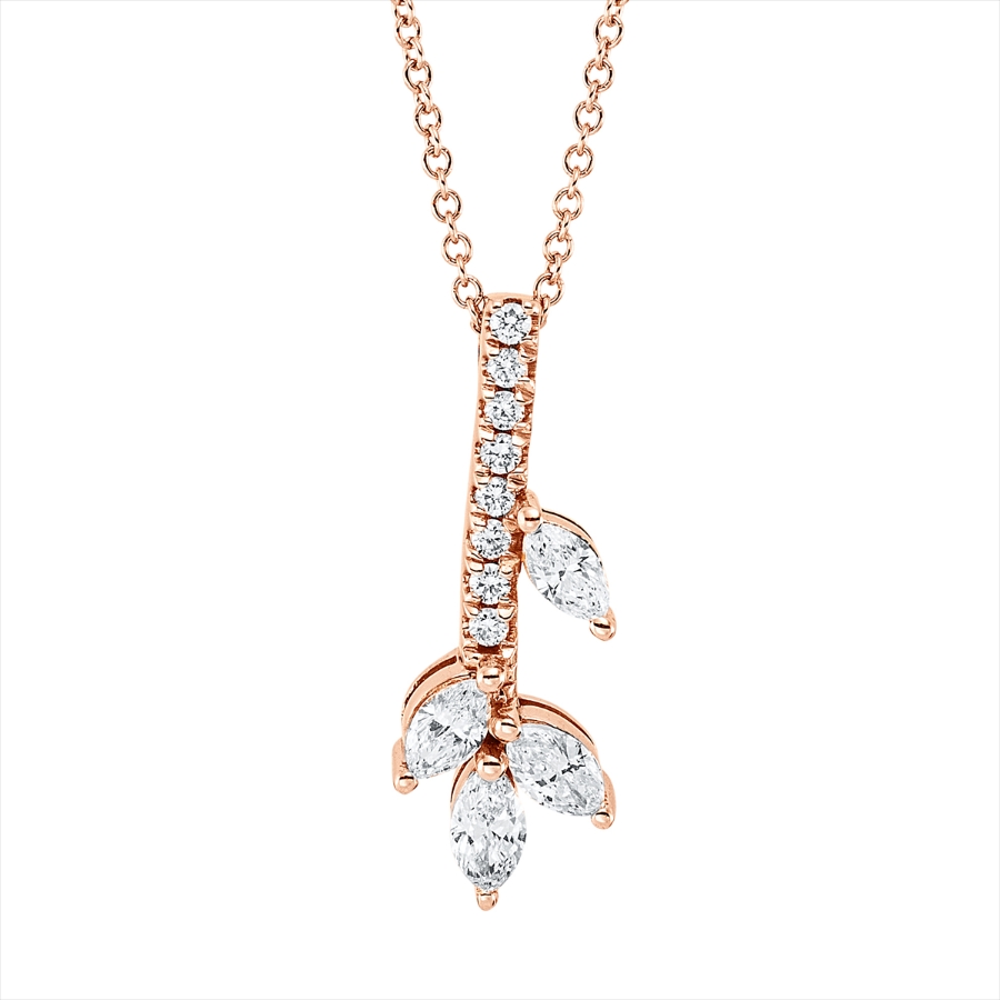 Collier 18 kt RG, mit ZÖ 40 cm
