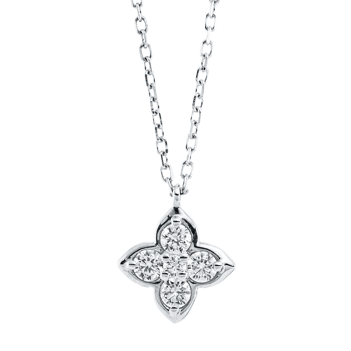 Collier 18 kt WG, mit ZÖ 40 cm