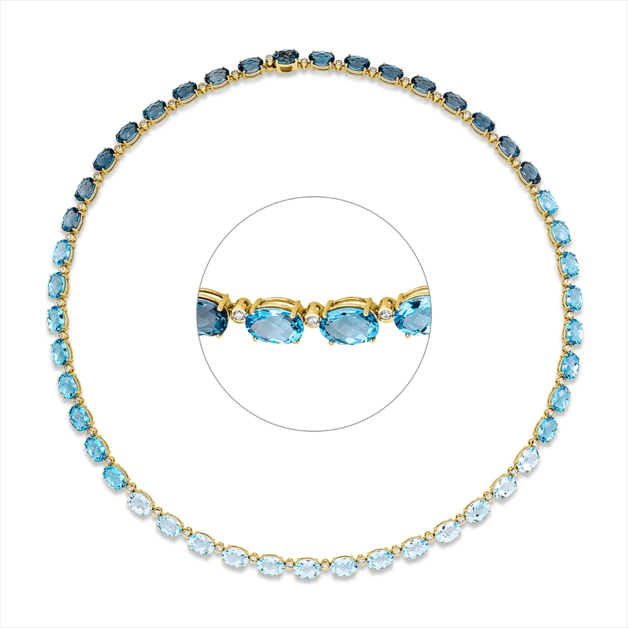 Collier 4er-Krappe 18 kt GG
