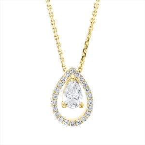Collier 18 kt GG Tropfen, mit ZÖ 42 cm