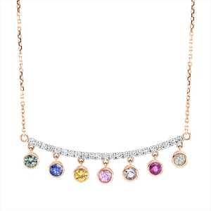 Collier 18 kt RG+WG