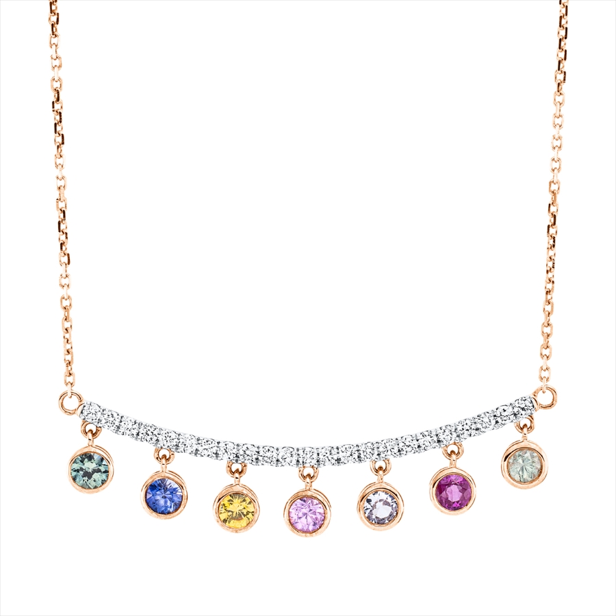 Collier 18 kt RG+WG