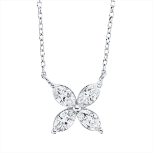 Collier 18 kt WG, mit ZÖ 40 cm + 42 cm