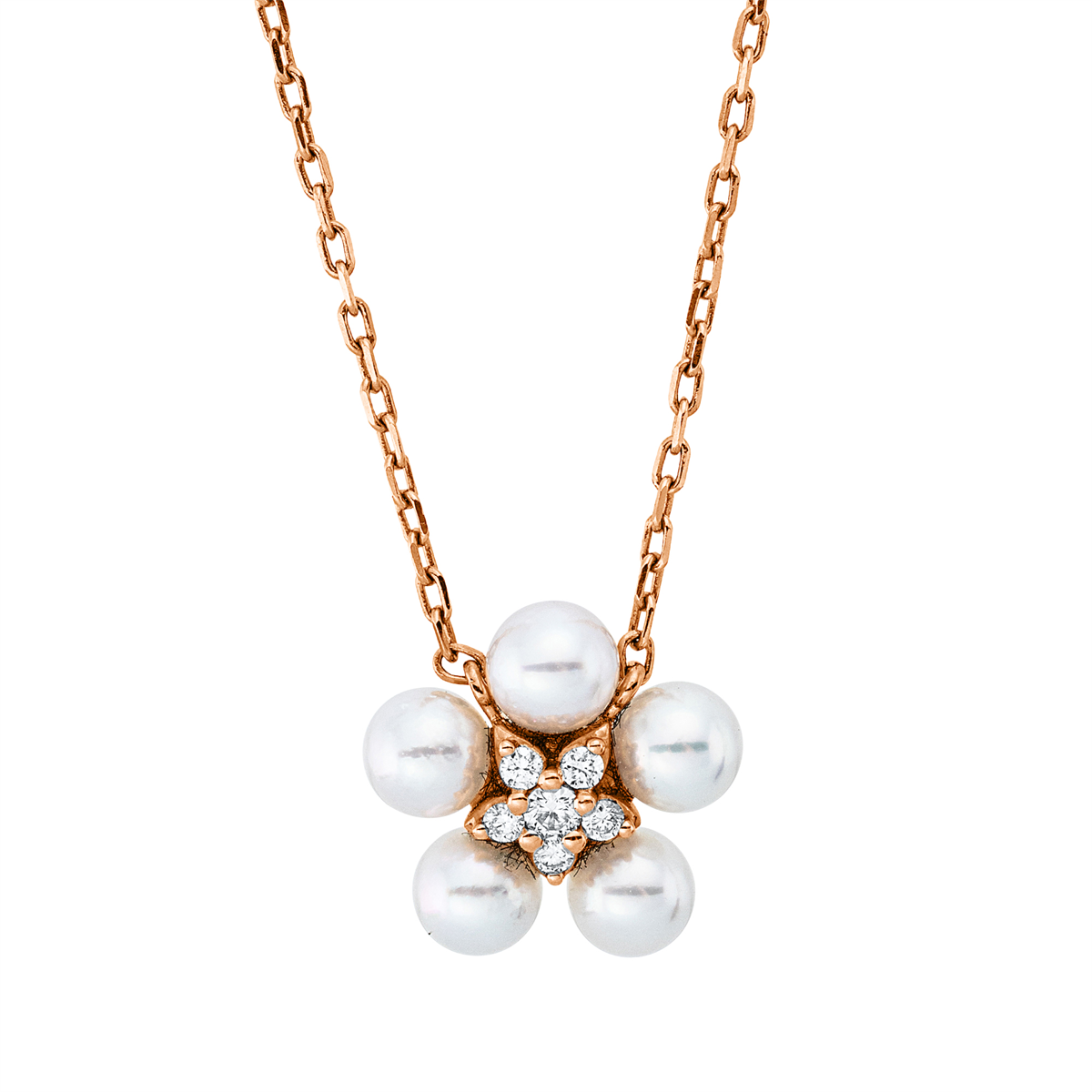Collier  18kt Rotgold mit 0,22ct Diamanten