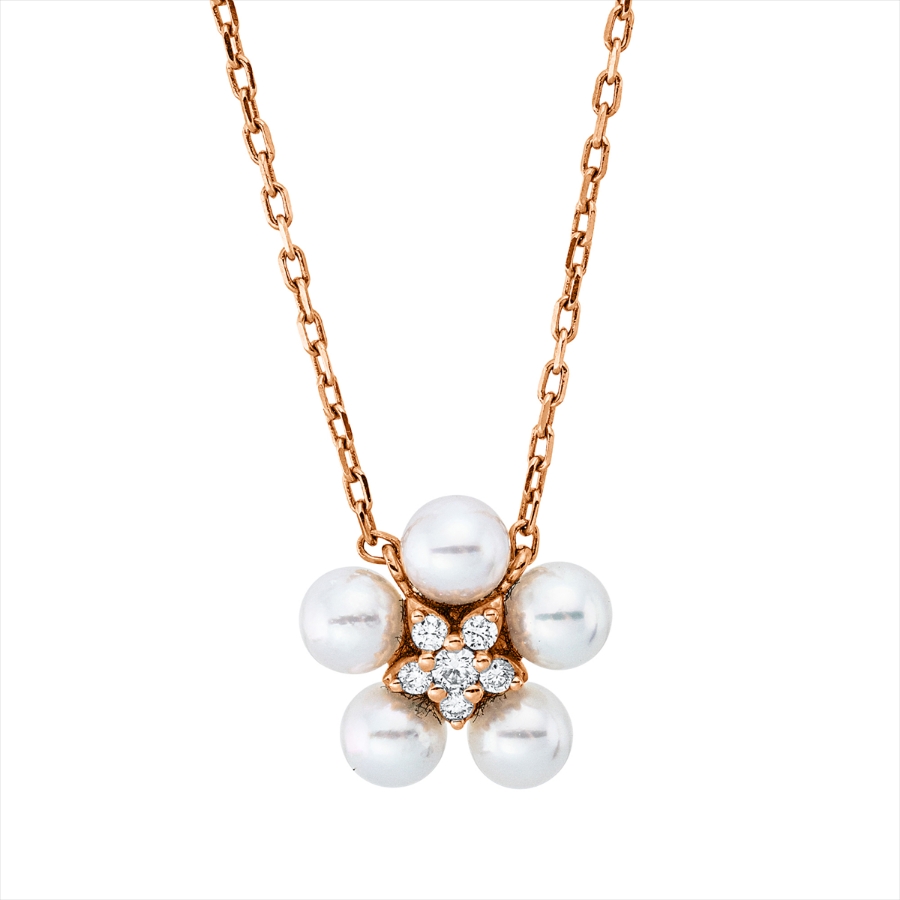 Collier  18kt Rotgold mit 0,22ct Diamanten