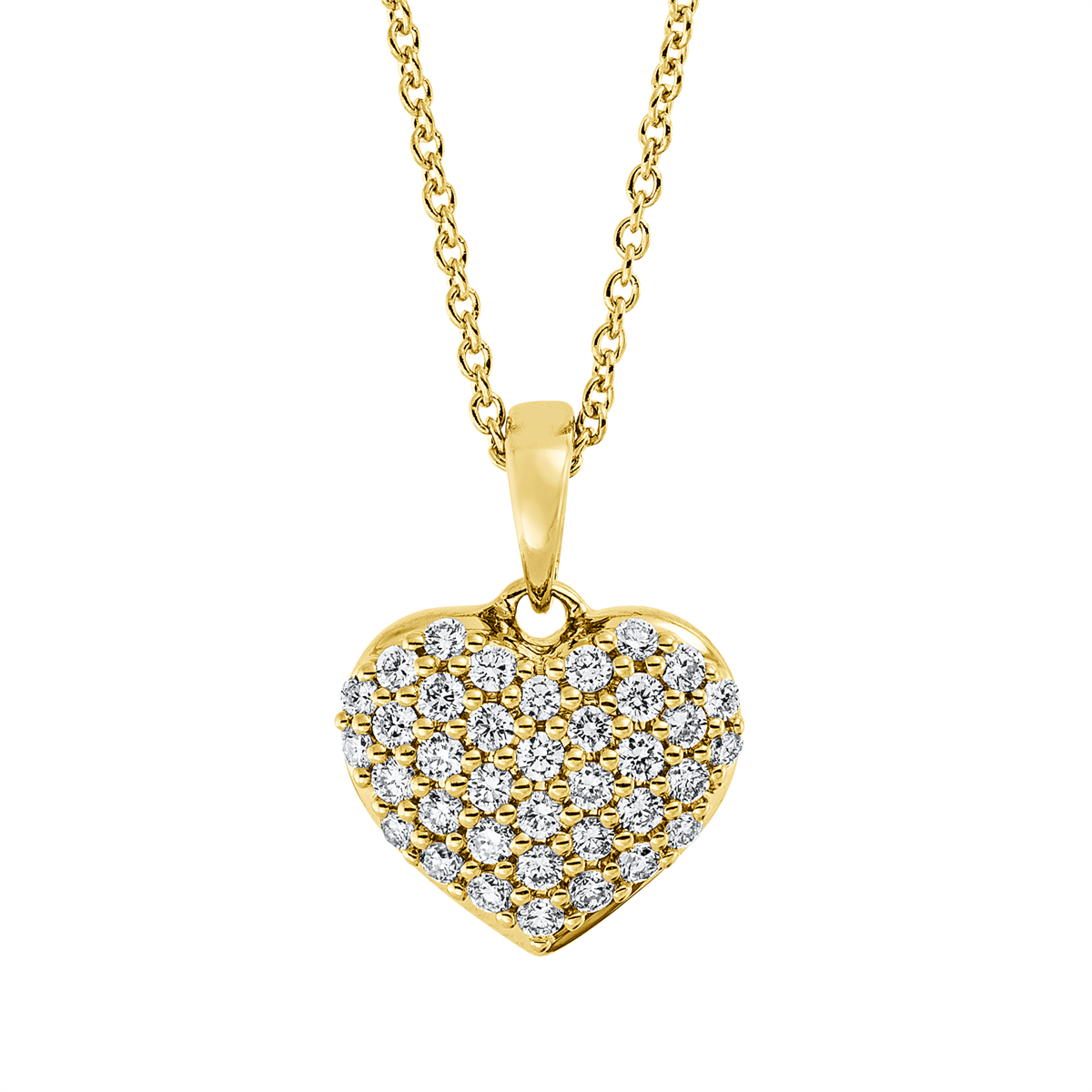 Collier 18 kt GG Herz, mit Öse