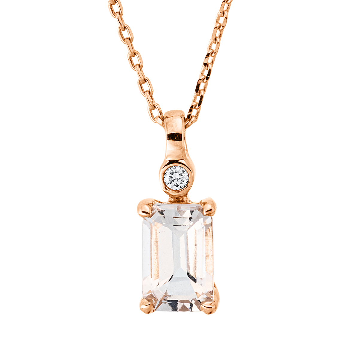 Collier 18 kt RG, mit ZÖ 42 cm