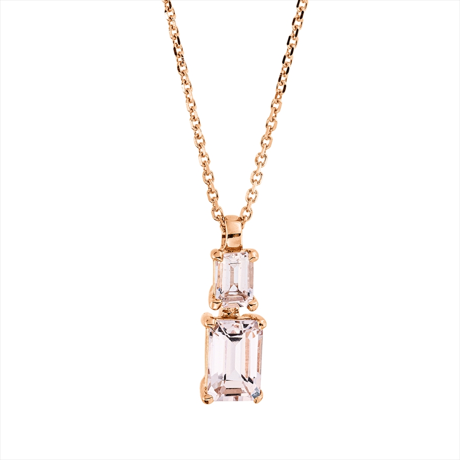 Collier 4er-Krappe 18 kt RG, mit ZÖ 42 cm