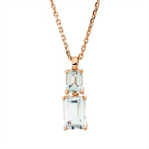 Collier 4er-Krappe 18 kt RG, mit ZÖ 42 cm