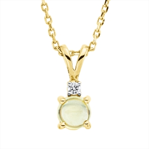 Collier 4er-Krappe 18 kt GG, Fassung rhodiniert, ZÖ 42 cm
