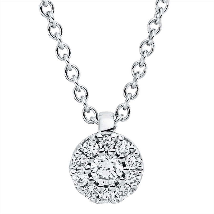Collier 18 kt WG, mit ZÖ 42 cm