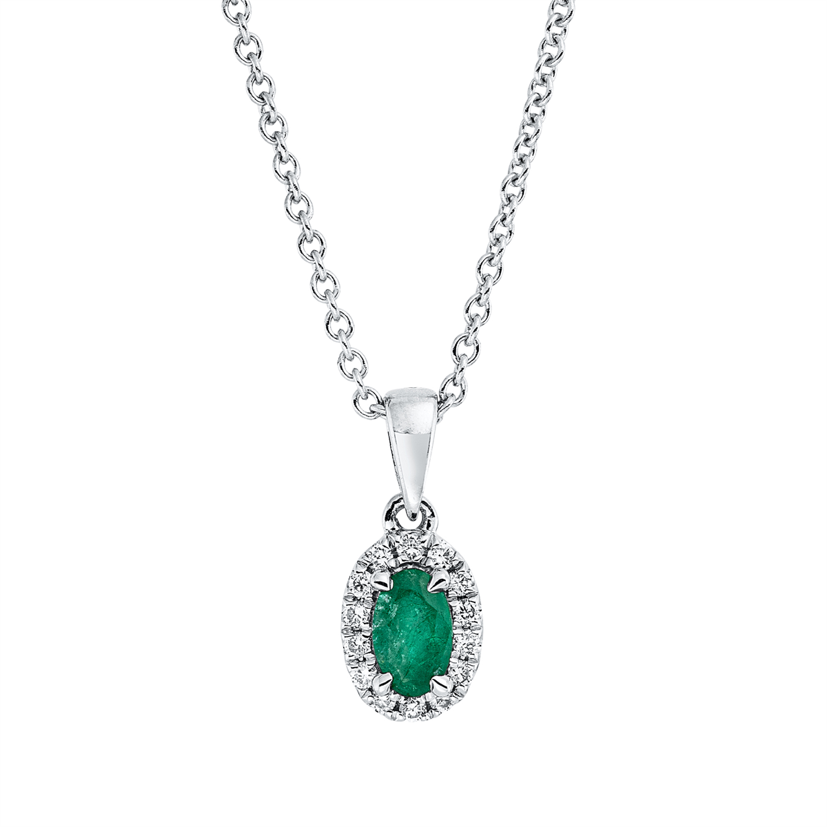 Collier 4er-Krappe 18 kt WG, mit ZÖ 42 cm