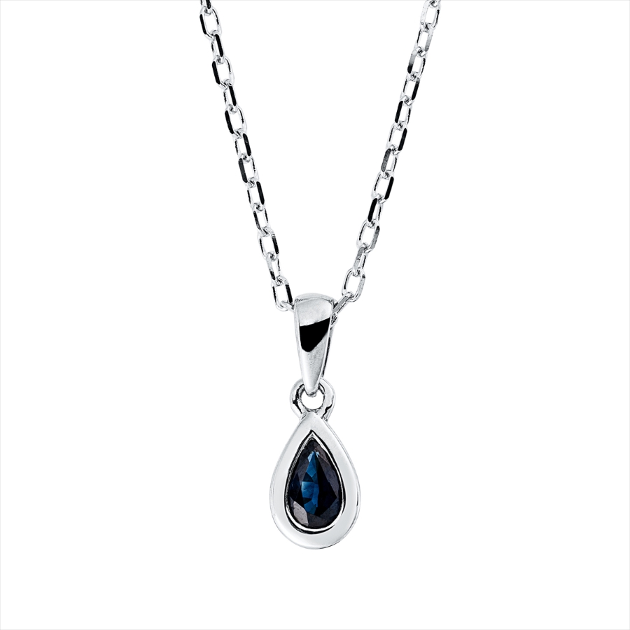 Collier 18 kt WG, mit ZÖ 42 cm
