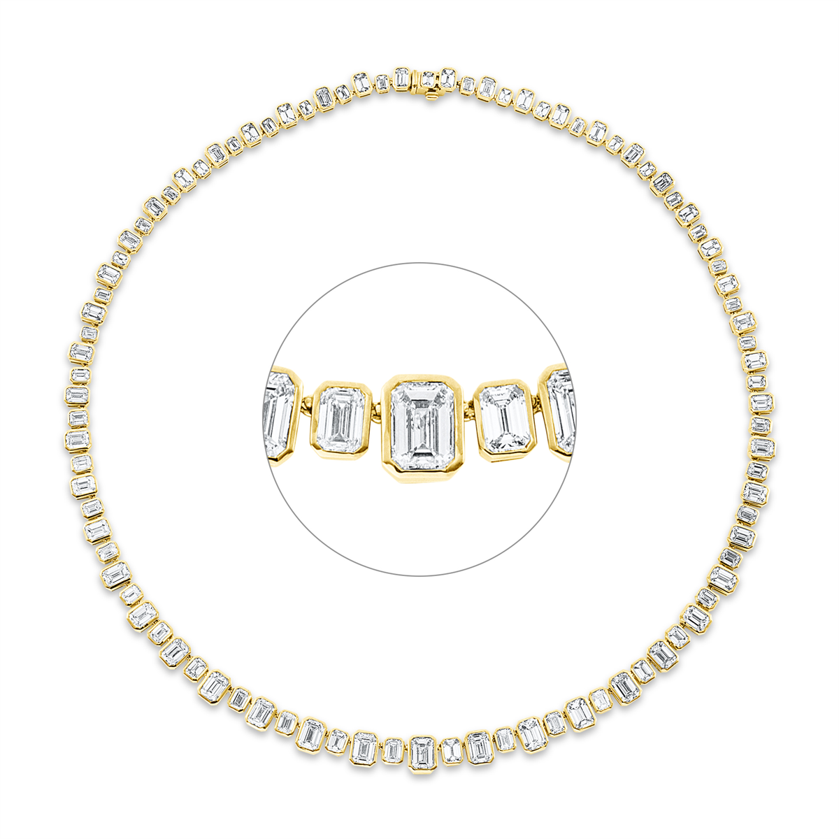 Collier 18 kt GG, 21pcs GIA's