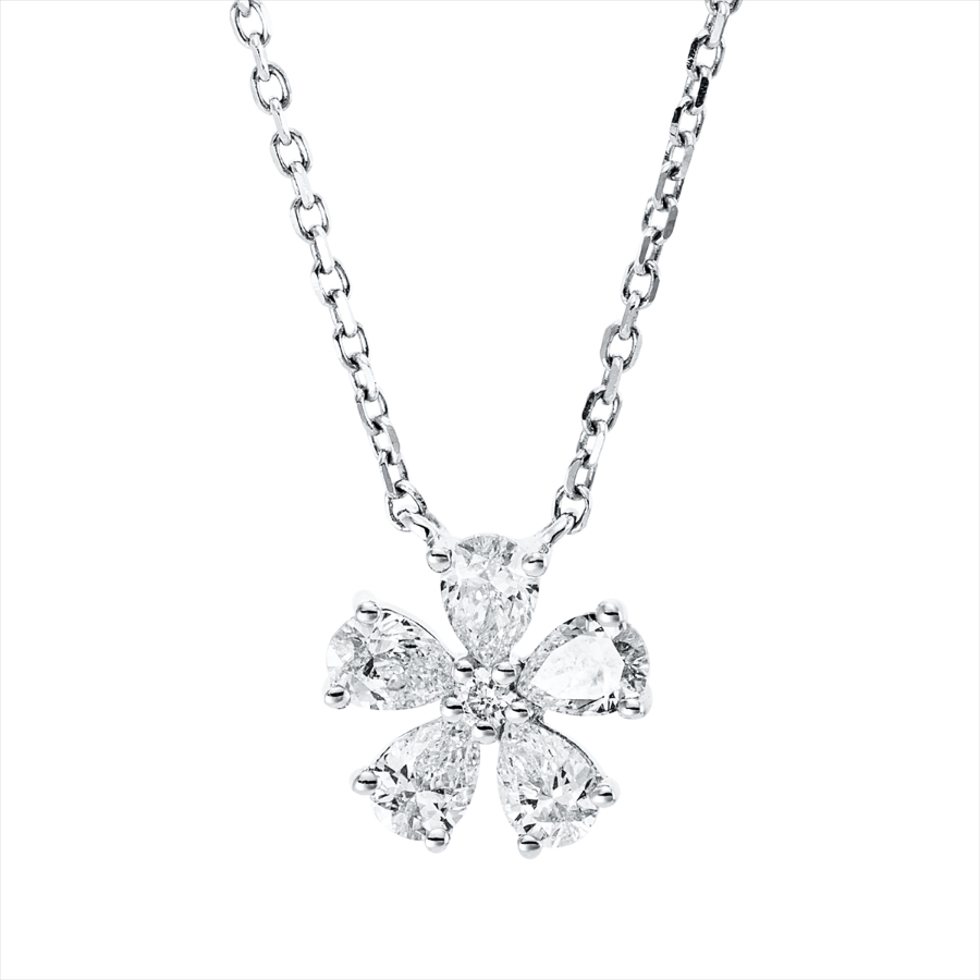 Collier 18 kt WG, mit ZÖ 40 cm