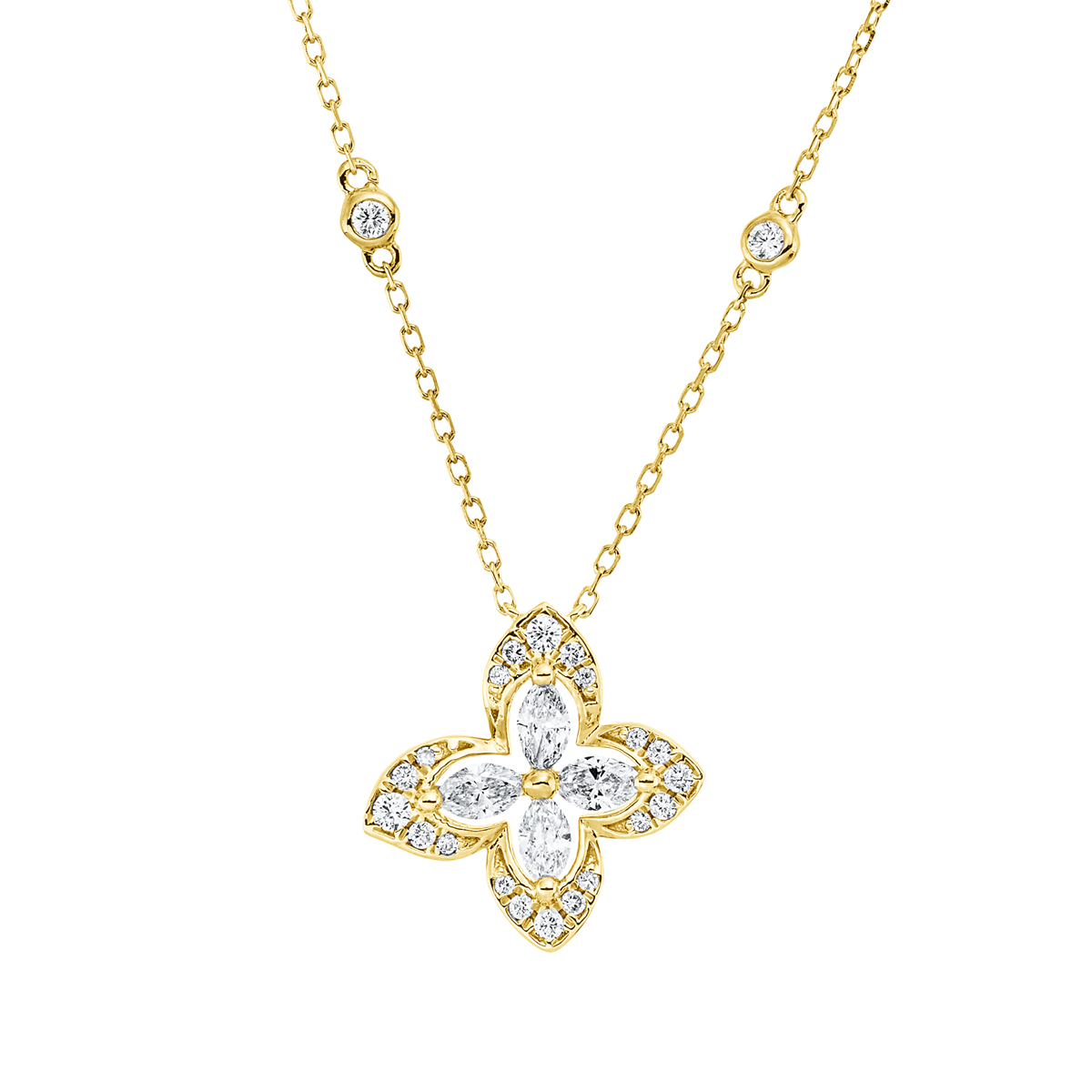 Collier 18 kt GG, mit ZÖ 40 cm