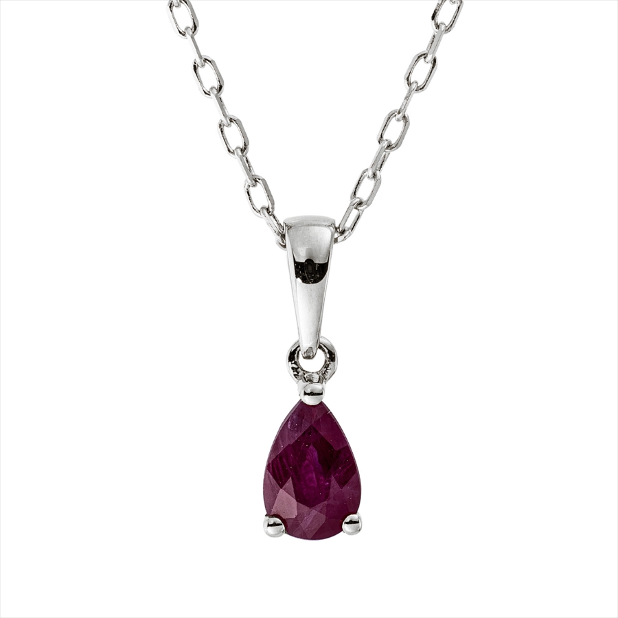 Collier 3er-Krappe 18 kt WG Tropfen