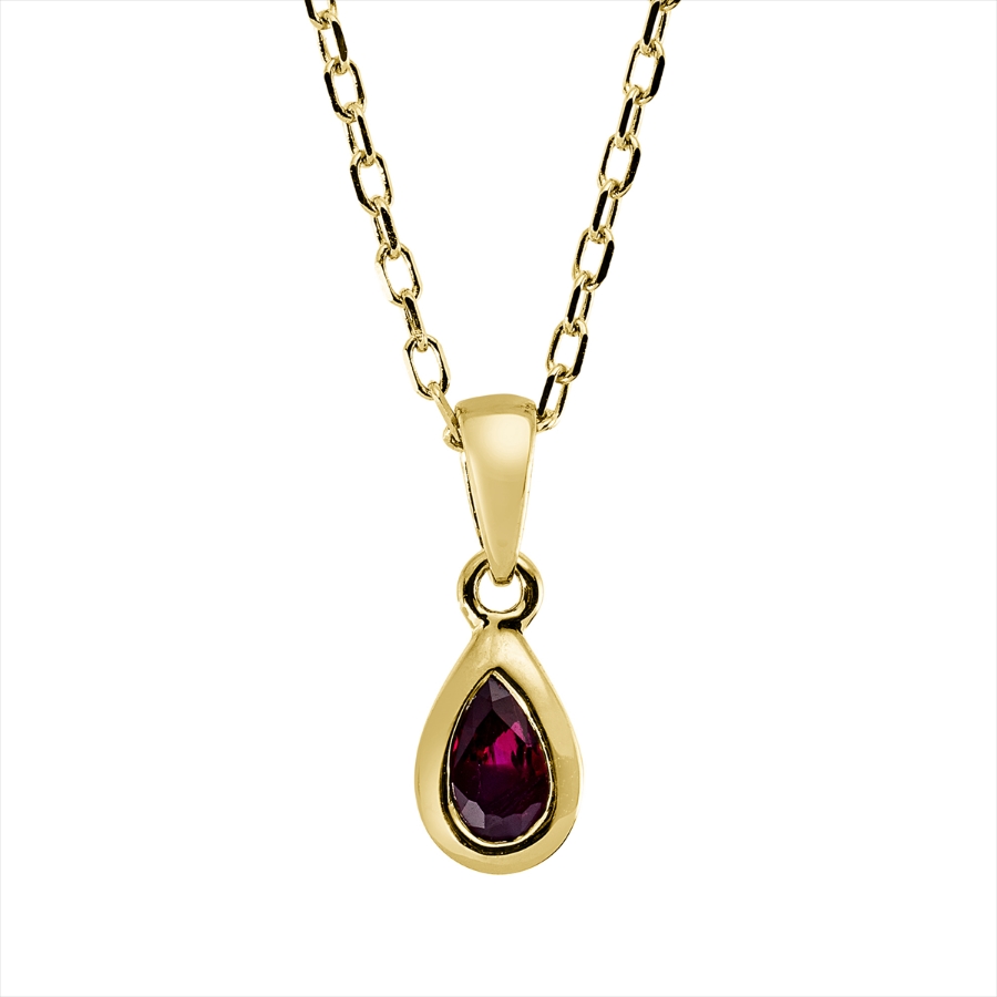 Collier Zarge 18 kt GG Tropfen, mit ZÖ 42 cm