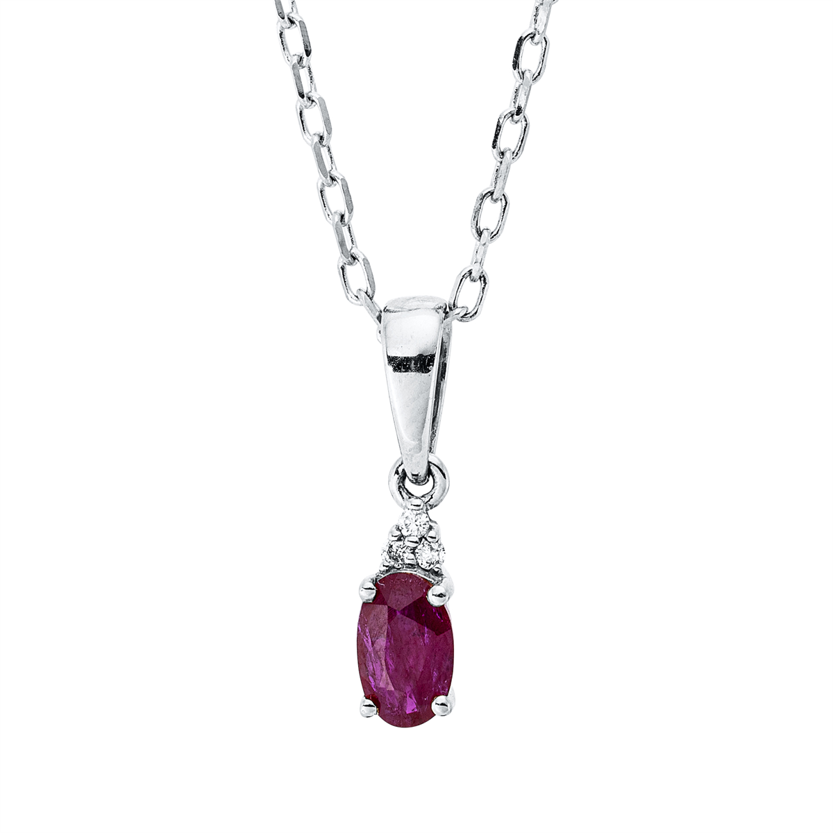 Collier 4er-Krappe 18 kt WG, mit ZÖ 42 cm