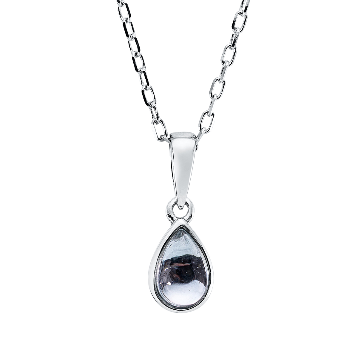 Collier Zarge 18 kt WG Tropfen