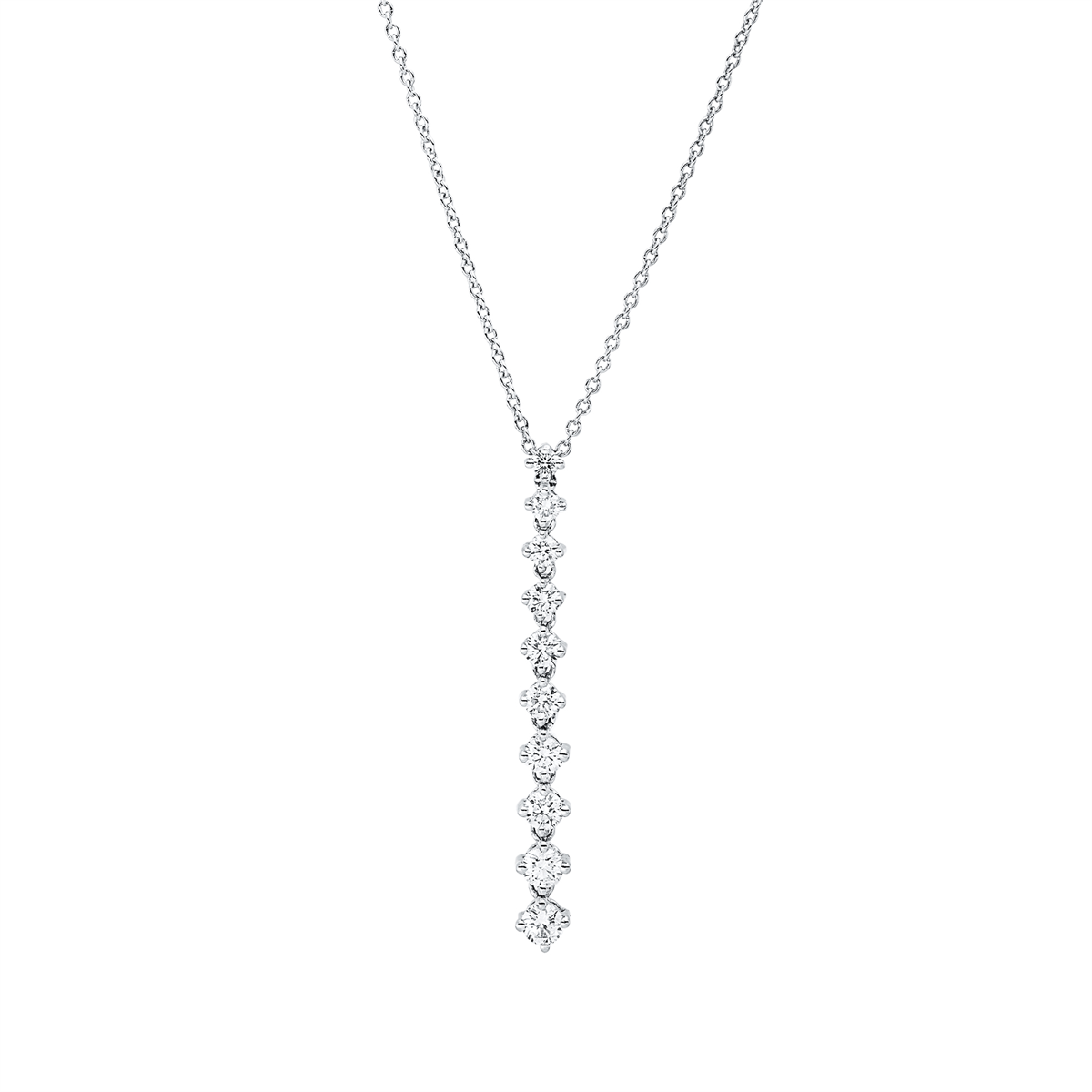 Collier 18 kt WG, mit ZÖ 42 cm