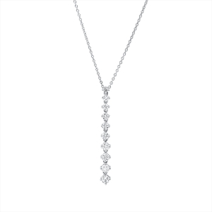 Collier 18 kt WG, mit ZÖ 42 cm