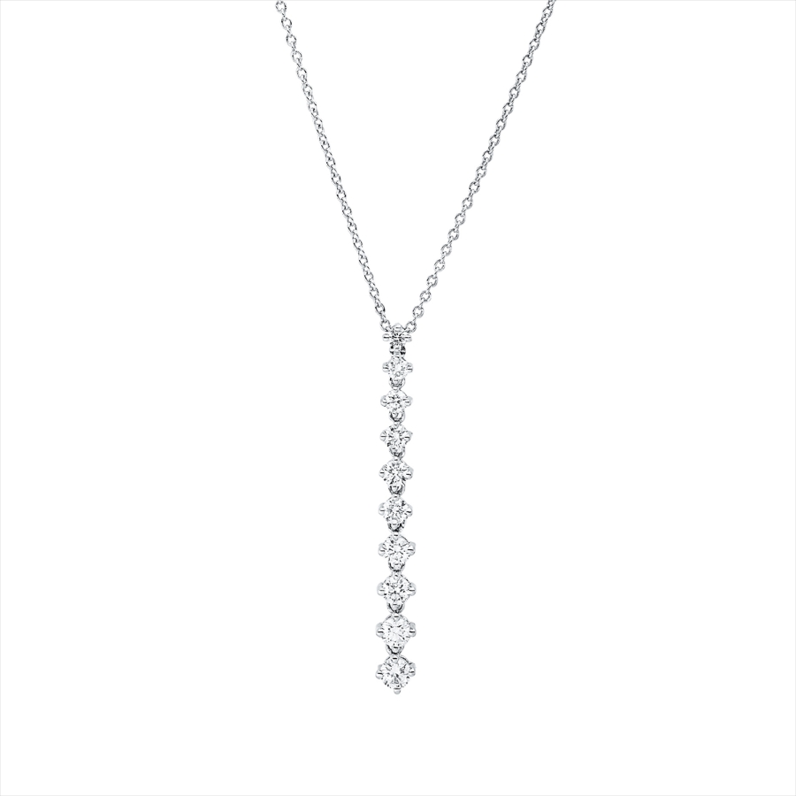 Collier 18 kt WG, mit ZÖ 42 cm