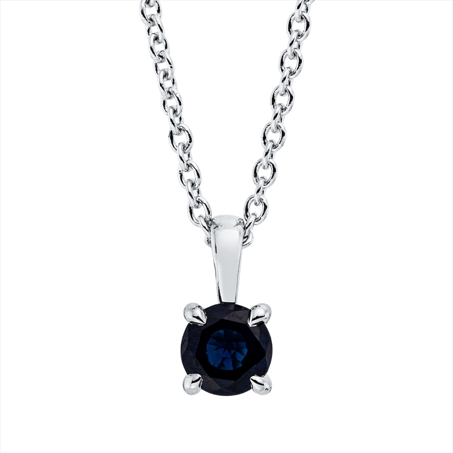 Collier 18 kt WG, mit ZÖ 42 cm