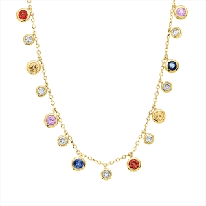 Collier Zarge 18 kt GG, mit ZÖ 40 cm + 43 cm