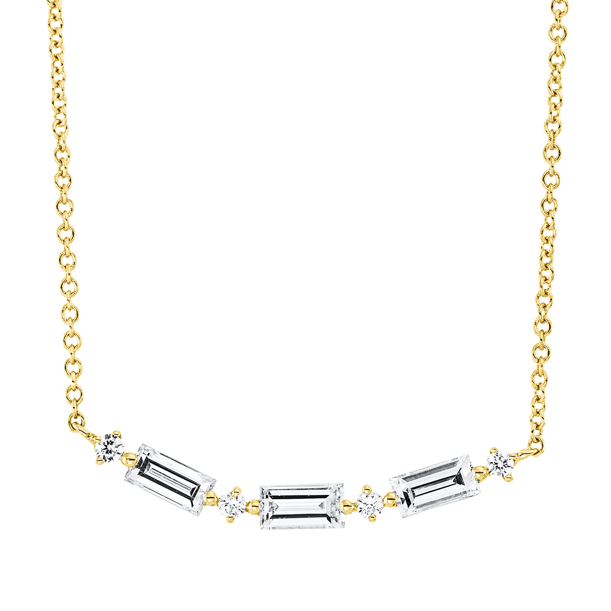 Collier 18 kt GG, mit ZÖ 40 cm + 43 cm