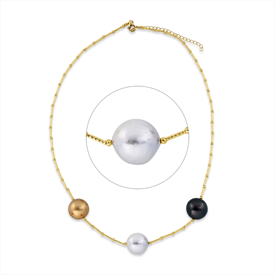 Collier  18kt Gelbgold mit ZÖ 40 cm mit 0,00ct Diamanten