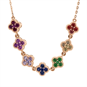 Collier 18 kt RG, mit ZÖ 40, cm,43,2cm