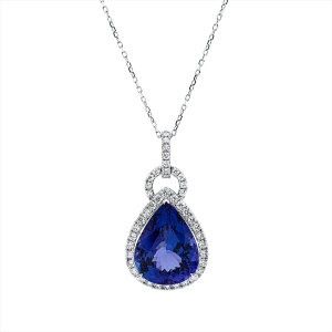 Collier 18 kt WG, mit ZÖ 40,6 cm