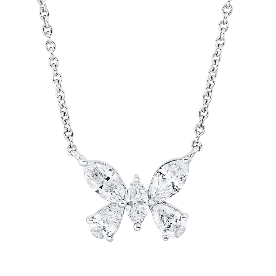 Collier 18 kt WG Schmetterling