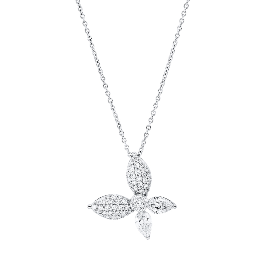 Collier 18 kt WG Schmetterling