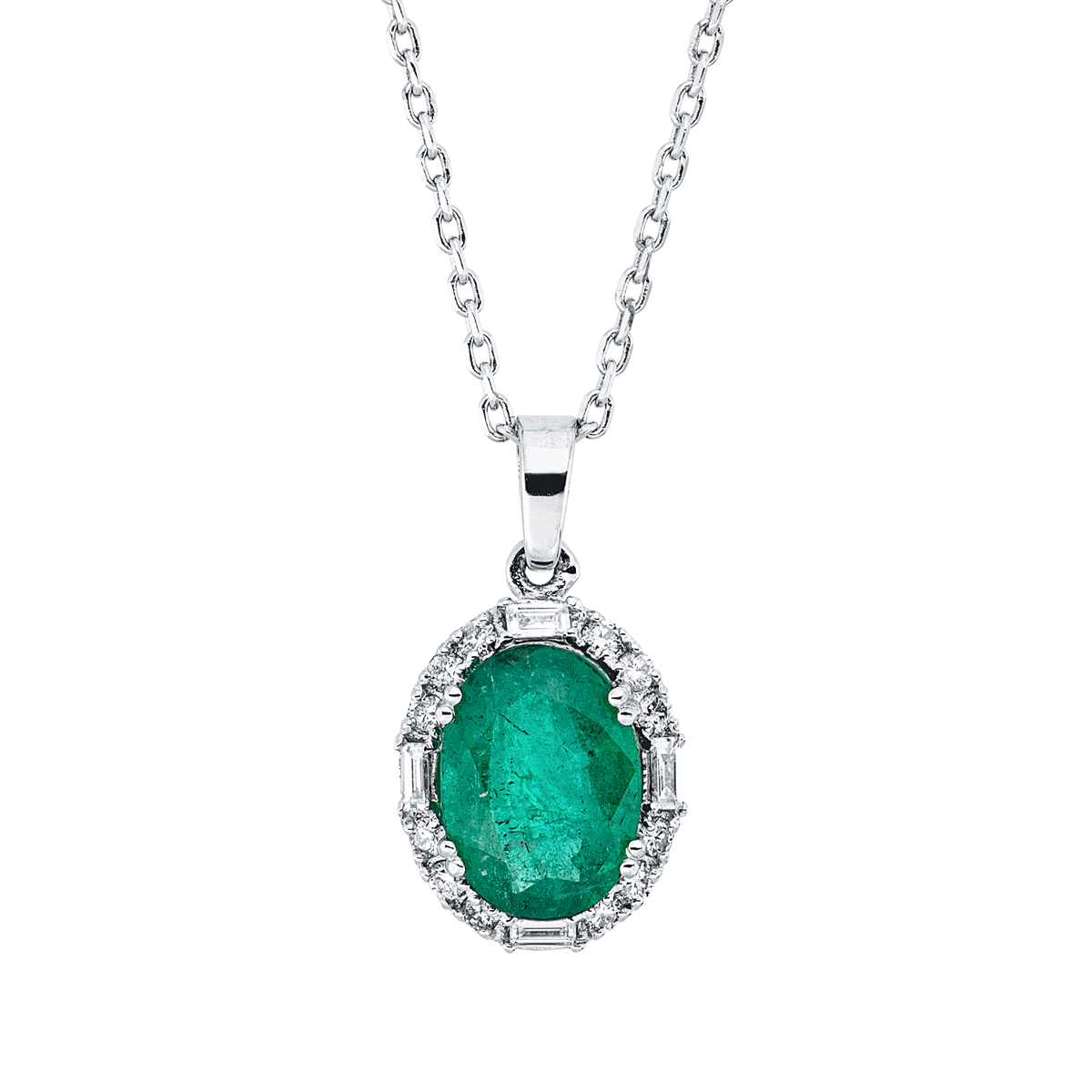 Collier 18 kt WG, mit Öse