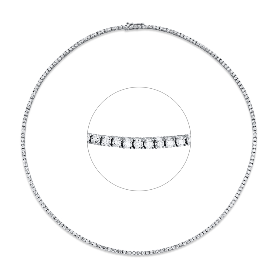 Tenniscollier 4er-Krappe 18kt Gelbgold Premium Edition mit 5,80ct Diamanten