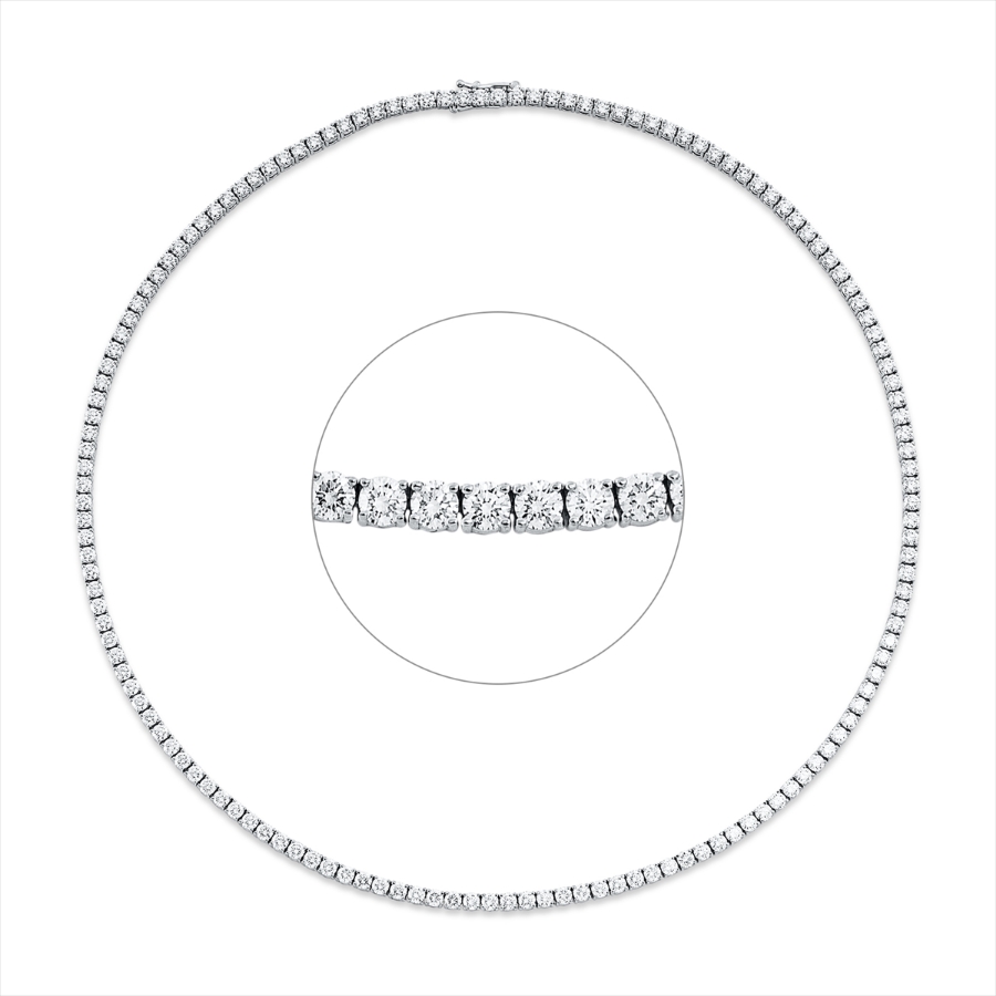 Tenniscollier 4er-Krappe 18kt Gelbgold Premium Edition mit 10,62ct Diamanten