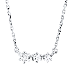 Collier 18 kt WG, mit ZÖ 42 cm