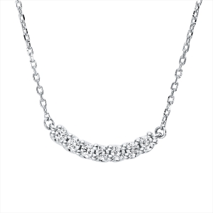 Collier 18 kt WG, mit ZÖ 42 cm
