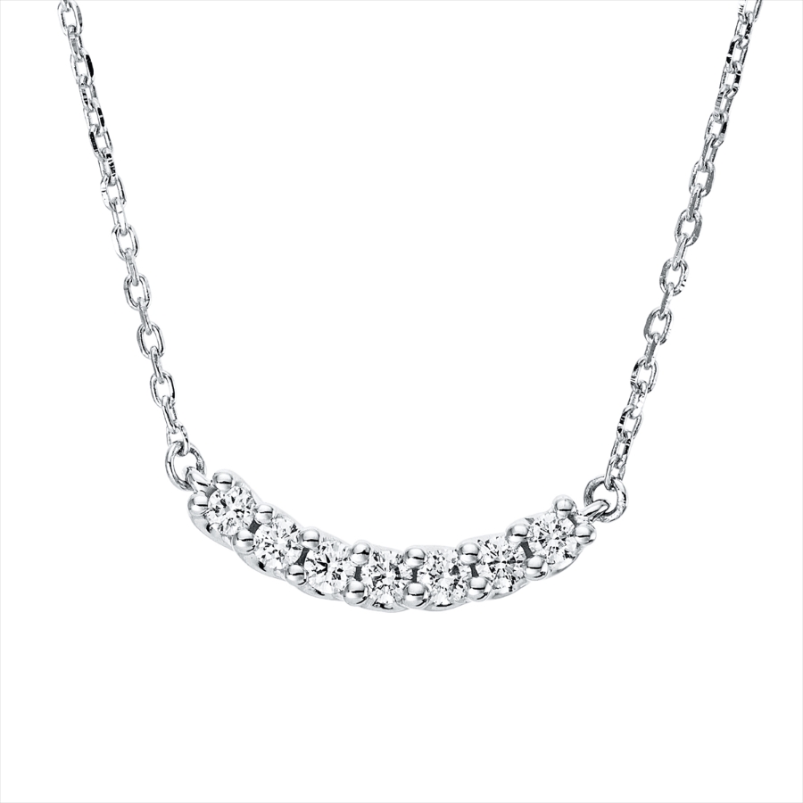 Collier 18 kt WG, mit ZÖ 42 cm