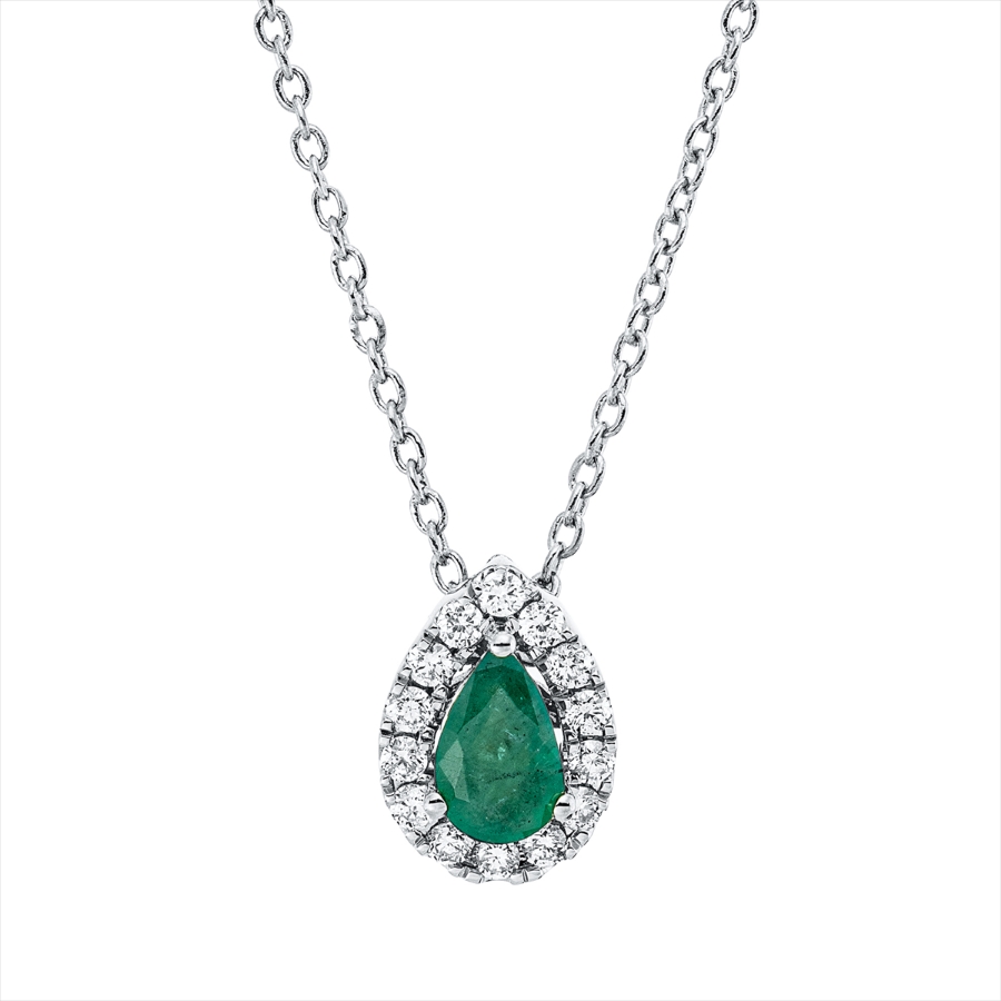 Collier 18 kt WG, mit ZÖ 42 cm