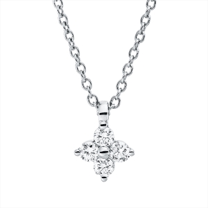 Collier 18 kt WG, mit ZÖ 42 cm