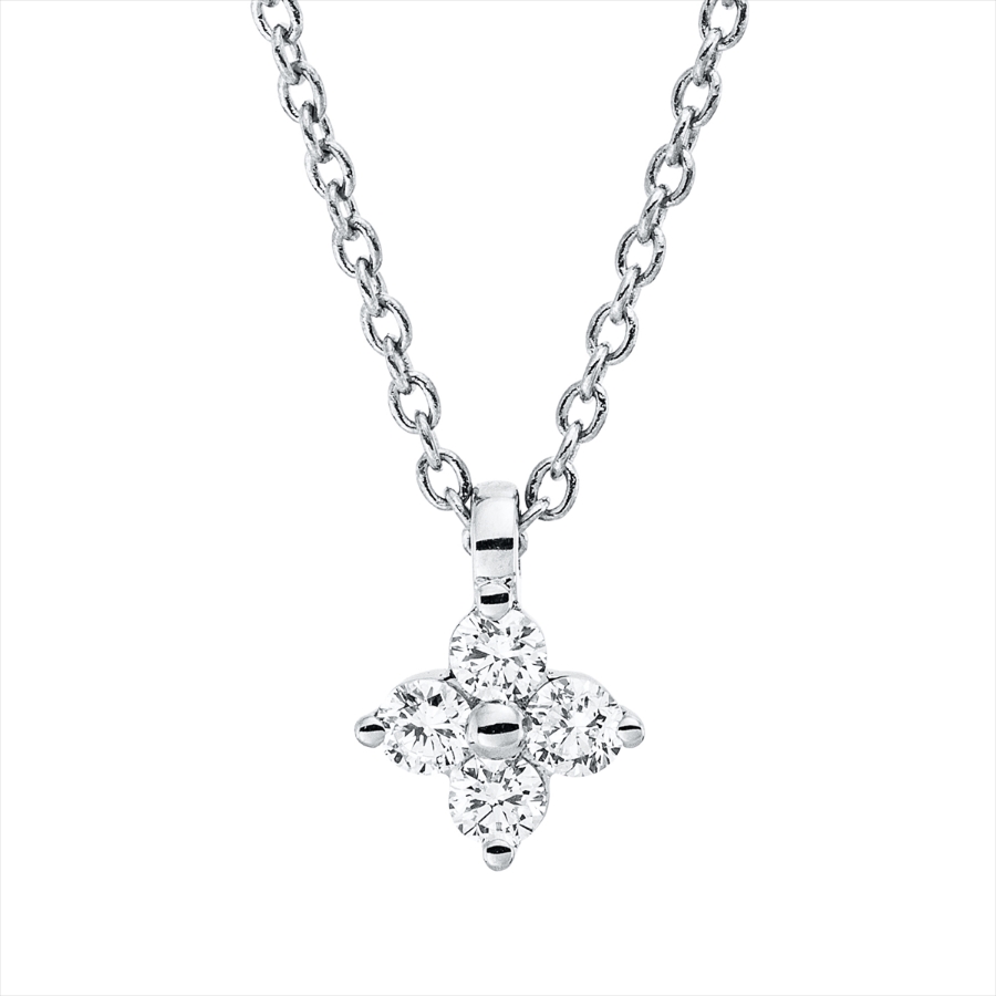Collier 18 kt WG, mit ZÖ 42 cm
