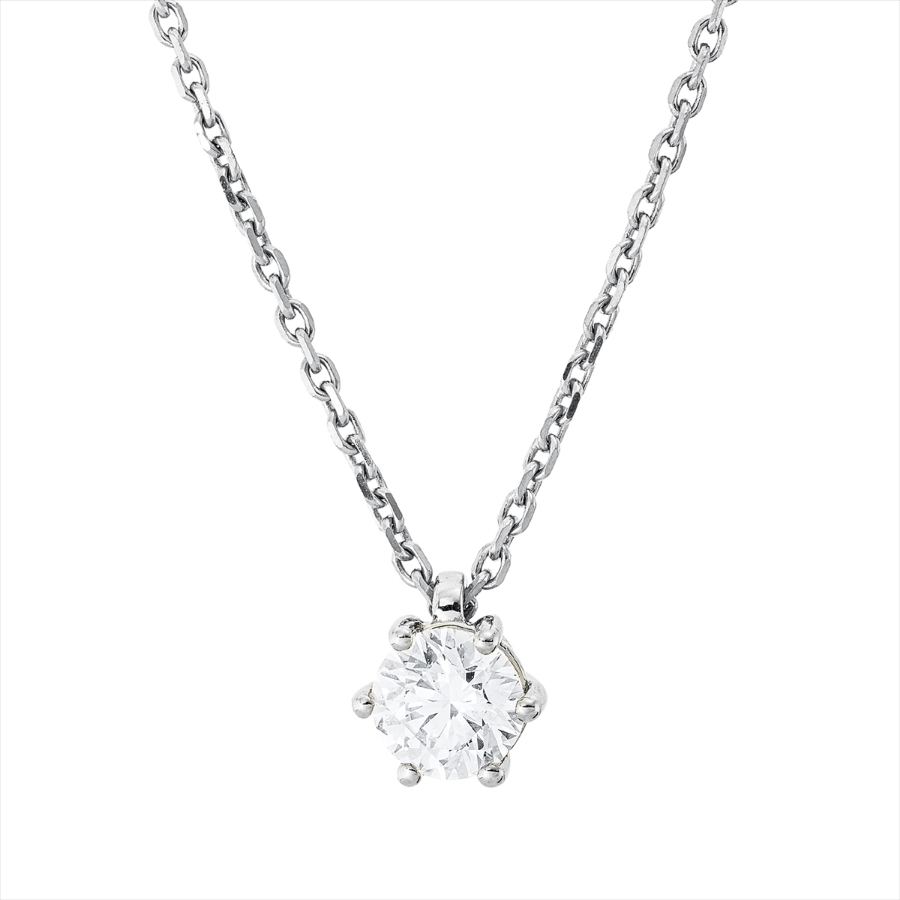 Solitaire Collier 6er-Krappe 18kt Gelbgold GIA2524295882, ZÖ 42 cm mit 0,70ct Diamanten