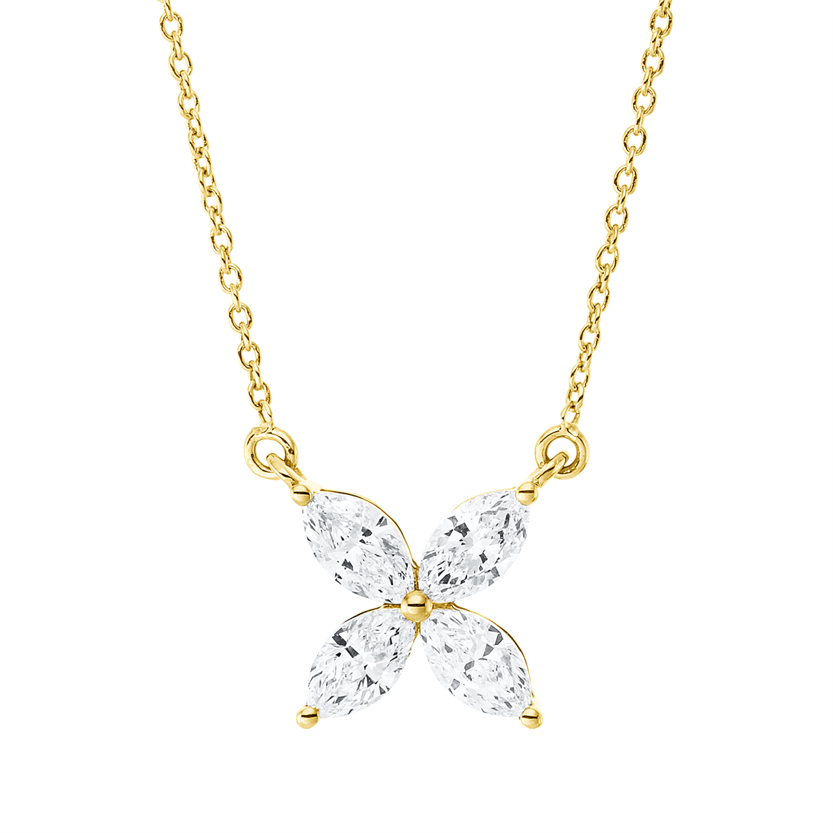Collier 18 kt GG, mit ZÖ 40 cm + 42,5 cm