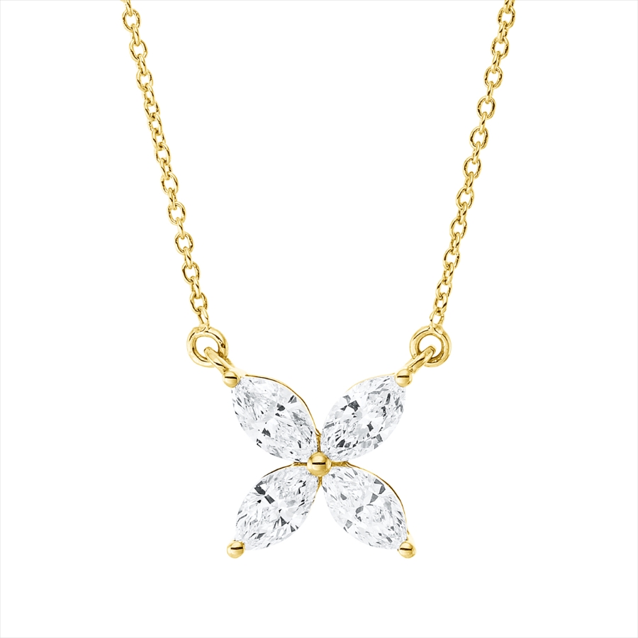 Collier 18 kt GG, mit ZÖ 40 cm + 42,5 cm