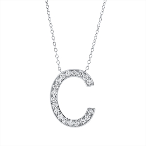 Collier 18 kt WG C, mit ZÖ 38 cm + 40.6 cm
