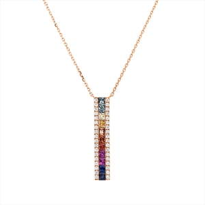 Collier 18 kt RG, mit ZÖ 40 cm